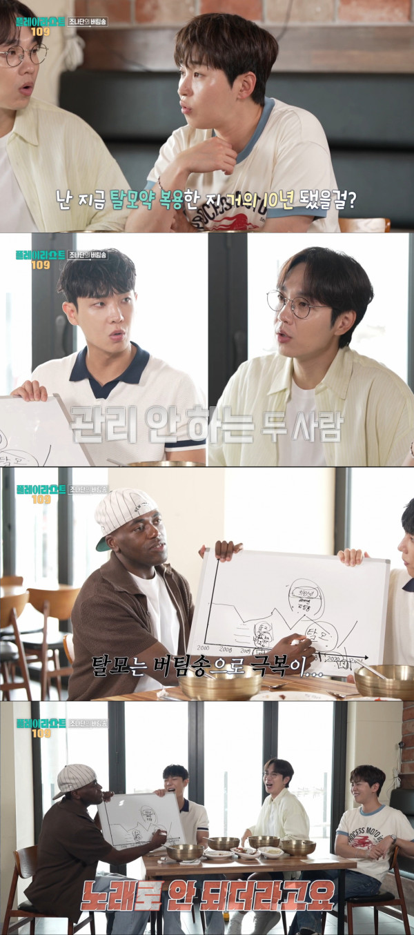 탈모 관리의 중요성을 강조하는 조나단. /사진=MBC 